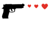 Heart love pistol