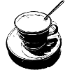 Coffee cup black and white