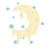 Cheese moon crescent - yellow