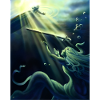 Dame du lac présentant Excalibur