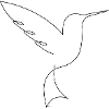 one line drawing - bird