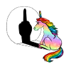 Mittelfinger Einhorn Mittelfinger