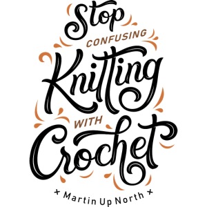 stop confusing knitting with crochet #1 / black