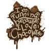 Funny running for chocolate