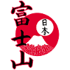 Mount Fuji and Japanese kanji