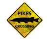 Hechte Pikes Crossing Warnschild