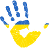 Ukraine Flag Handprint Ukrainian Flag