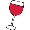 Rotwein im Glas