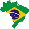 Det brasilianske flag i landform