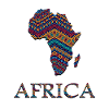 Conception de continent africain en motif chevron