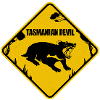 Tasmanian Devil Road Sign