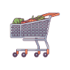 Panier avec des aliments biologiques