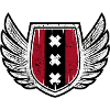 Crimson Shield with Winged X Emblem