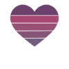 Heart Retro Purple