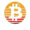 Retro Bitcoin Button - cryptocurrency bitcoins