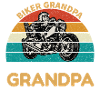 Grand-père cool en motard