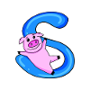 Pig letter S