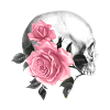 Rose Skull Gothic Design