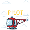 Pilote d'hélicoptère | hélicoptère rouge