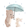 Bear rabbit umbrella