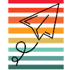 Paper airplane Sunset