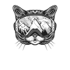 Cat Ski Lover Geschenkidee
