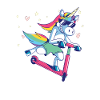 Tretroller Einhorn Roller Geschenk