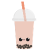 Kawaii Bubble Tea Pêche