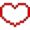 Pixel heart 2020 hollow