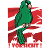 Vorsicht bissiger Vogel