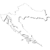 Croatia map as an outline
