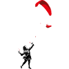 Fille avec parapente