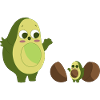 Avocado alien vegan food gift