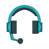 Headset headphones call center gamer