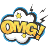Speech bubble omg lightning