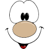 Funny comic cartoon face