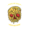 Pizza skull pizza salami