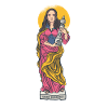 Colorful portrait of Saint Barbara on bust