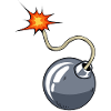 bomb meche drawing flame
