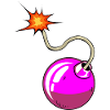 bomb meche drawing flame