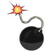 bomb meche drawing flame