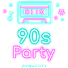 90s party neon