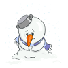 Snowsey, den lille snemand, er trist
