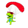 Funny Hang glider dinosaur paraglider flight