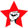 Étoile rouge avec un poing - prolétaires de tous les pays