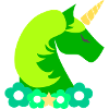 grünes Einhorn