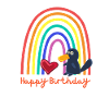 Buon Compleanno! Ornitorinco bambino, Cuore Arcobaleno