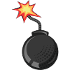 bomb wick drawing flame