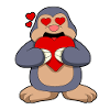 Taupe avec un coeur