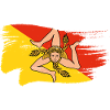 Sicily Flag Trinacria Sicilian Flag